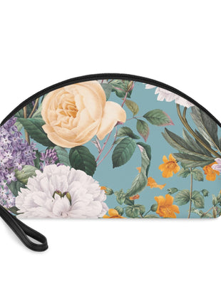 Vintage Italian Summer Makeup Bag — Floral Cosmetic Pouch