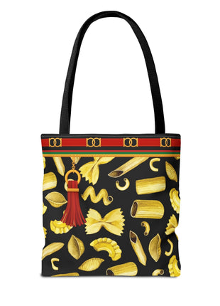Bougie Designer Pasta Tote Bag — All Over Print Fancy Italian Pasta