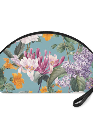 Vintage Italian Summer Makeup Bag — Floral Cosmetic Pouch