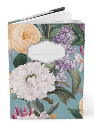 Vintage Italian Summer Hardcover Journal — Floral Notebook with Lined Pages
