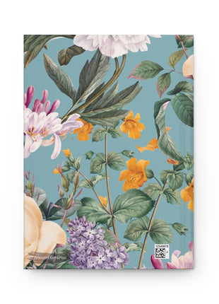 Vintage Italian Summer Hardcover Journal — Floral Notebook with Lined Pages