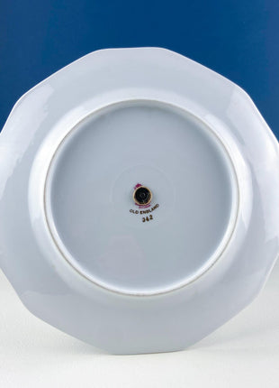 Antique 2-Tiered Display Stand for Sweets, Baked Goods, Cup Cakes, Fruit. Cobalt Blue & Gold Motifs. Dining Rm Decor. Tea Party Accessories.