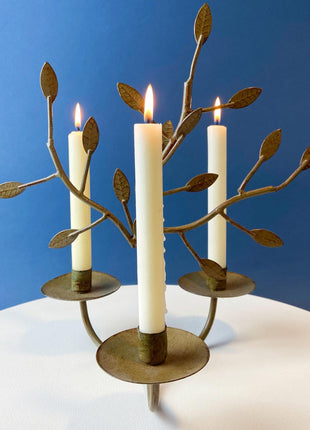 Branch Like Metal Candle Holder for 3 Candles. Table Centerpiece. Holiday Celebration. Hostess Entertaining Essentials. Gift for Him Her.