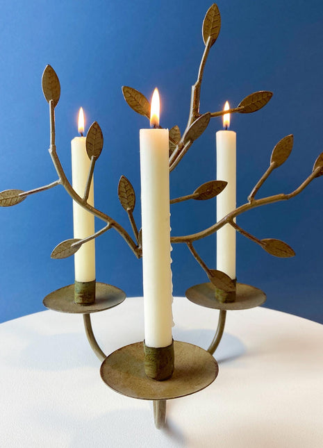 Branch Like Metal Candle Holder for 3 Candles. Table Centerpiece. Holiday Celebration. Hostess Entertaining Essentials. Gift for Him Her.