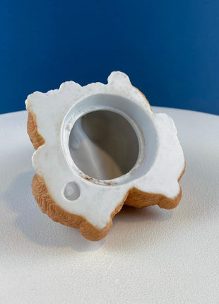 Brown Porcelain Figurine of 2 Snuggling Bunnies. Cute Hand Painted Rabbits Statuette. Gift for Him Her Bunny Collector Kids. Easter Display