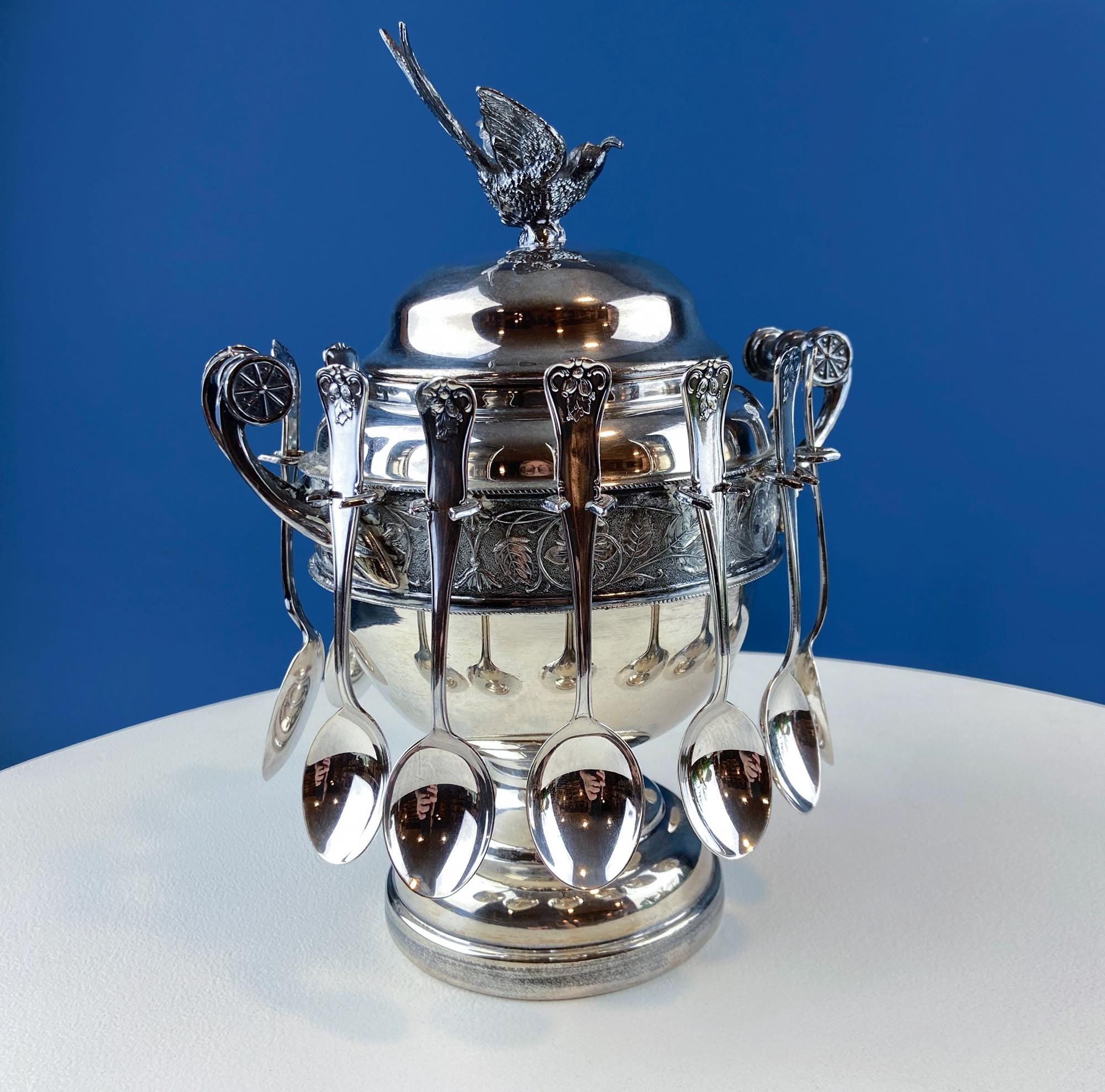 Caviar Bowl Benedict MFG CO. 67 Quadruple Silver Plate Sugar