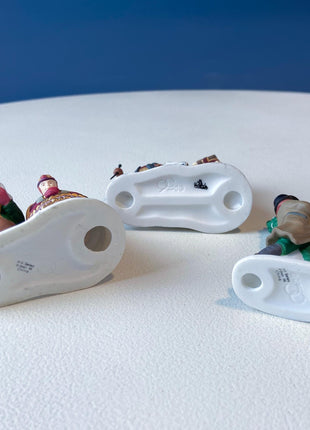 Christmas Village Accessories Figurines by Dept. 56. Victorian Shoppers, Family, Couple with Pie. Seasonal Home or Retail Display.