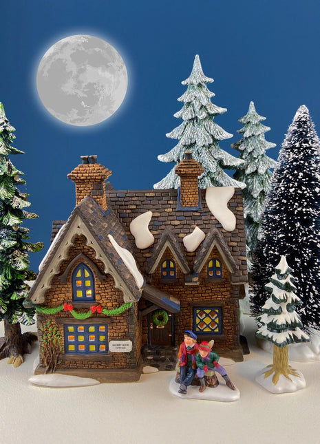 Illuminated Christmas Village Barmby Moor Cottage Dept. 56. Dickens' Village. Seasonal Home Retail Decor. Night Light. Gift for Him or Her.