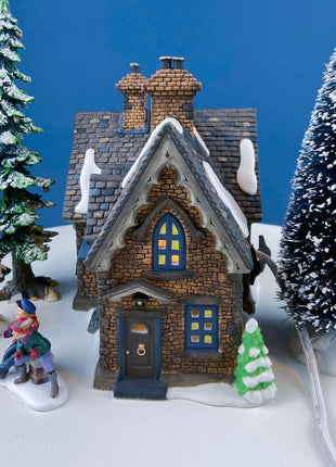 Illuminated Christmas Village Barmby Moor Cottage Dept. 56. Dickens' Village. Seasonal Home Retail Decor. Night Light. Gift for Him or Her.