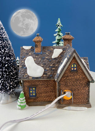 Illuminated Christmas Village Barmby Moor Cottage Dept. 56. Dickens' Village. Seasonal Home Retail Decor. Night Light. Gift for Him or Her.
