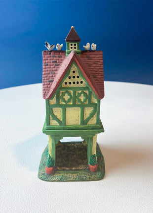 Christmas Village Chicken Coop. Illuminated Porcelain Accessory by O'Well. Seasonal Home or Retail Decor.