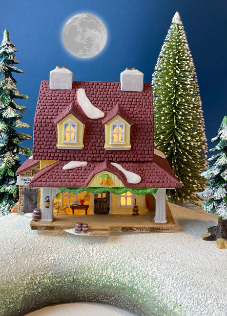 Christmas Village Van Tassel Manor by Department 56. Enchanted New England Village Series. Illuminated Holiday House or Retail Decor.