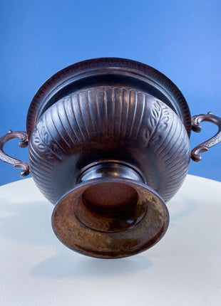 Collection of Rustic Metal Urns Jardinieres. Flower Arrangements or Herb Garden. Set of 4 Planters. Home Retail Decor. Florist Supplies.