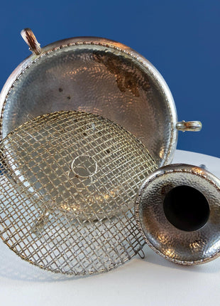 Extra Tall Silver Plated 2 Level Flower Fruit Vase Epergne. Hosting Essential. Antique Table Centerpiece. Transforms.