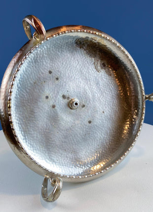 Extra Tall Silver Plated 2 Level Flower Fruit Vase Epergne. Hosting Essential. Antique Table Centerpiece. Transforms.