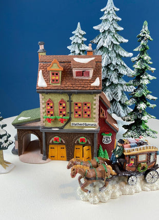 Illuminated Christmas Village Hather Harness by Dept. 56. Dickens' Village. Seasonal Home Retail Decor. Night Light. Gift for Him or Her.