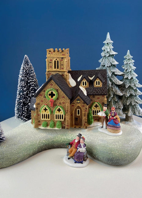 Knottinghill Church by Department 56. Dickens Village Series. Porcelain Illuminated House. Home Retail Seasonal Decor. Gift for Him or Her.