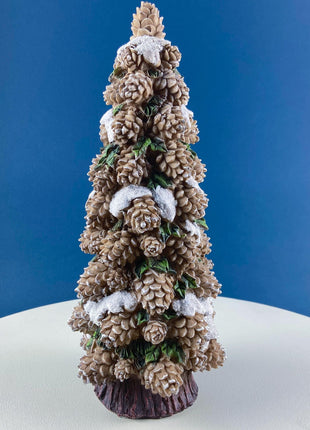 Large 14.5" Tall Pine Cone Tree. Christmas Village Accessory. Holiday Decor. Rustic Home Wood Cabin Display. Kids Room. Gift for Him Her.