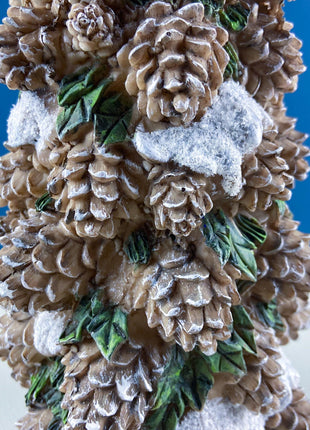 Large 14.5" Tall Pine Cone Tree. Christmas Village Accessory. Holiday Decor. Rustic Home Wood Cabin Display. Kids Room. Gift for Him Her.