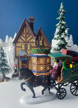 Porcelain Christmas Village Accessory. "Fezziwig's Deliveries" by Dept 56. Seasonal Decor. Collectible Gift for Him or Her.