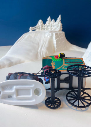 Porcelain Christmas Village Accessory. "Fezziwig's Deliveries" by Dept 56. Seasonal Decor. Collectible Gift for Him or Her.