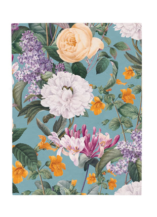 Velveteen Plush Blanket - Vintage Italin Summer Floral Design