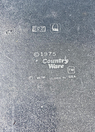 Vintage 20" Wilton Armetale Metal Bowl with Scalloped Edge. Basin Size Food Safe Durable Tarnish Resistant. From Grill to Table Serveware.