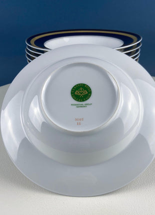 Vintage Eminence by Rosenthal Cobalt Blue and Gold Serving Dish Set. 5 Pieces 12 Place Settings. Dining Room Decor. Fine Dining.