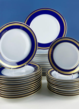 Vintage Eminence by Rosenthal Cobalt Blue and Gold Serving Dish Set. 5 Pieces 12 Place Settings. Dining Room Decor. Fine Dining.