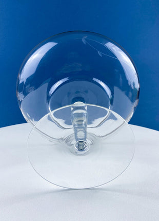 Vintage Etched Glass Compote with Gold Rim. Delicate Leaf Design. Footed Serving Dish for Candy, Cupcakes, Nuts, or Fruit. Dining Room Decor