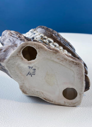 Vintage HOMCO Porcelain Owl Figurines. Set of 2 Birds. Office or Library Display. Halloween Celebration. Gift for Bookworm. Woodland Decor.