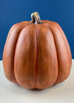Vintage Large Ceramic Pumpkin. Fall Thanksgiving Celebration. Dining Room Table Decor. Rustic Home or Retail Display. Modern Farmhouse.