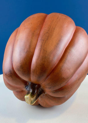 Vintage Large Ceramic Pumpkin. Fall Thanksgiving Celebration. Dining Room Table Decor. Rustic Home or Retail Display. Modern Farmhouse.