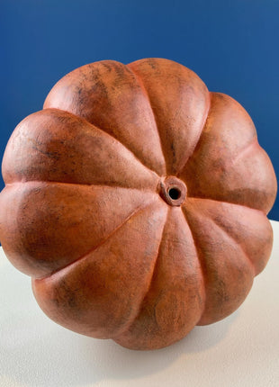 Vintage Large Ceramic Pumpkin. Fall Thanksgiving Celebration. Dining Room Table Decor. Rustic Home or Retail Display. Modern Farmhouse.