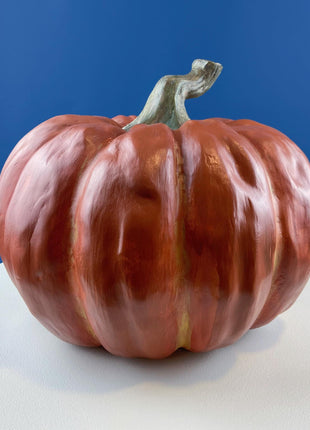 Vintage Large Rustic Pumpkin. Fall Thanksgiving Celebration. Dining Room Table Decor. Home or Retail Display. Modern Farmhouse.