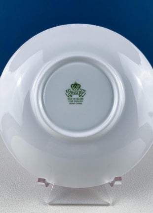 Vintage Aynsley Pink Tea Coffee Cup & Saucer. Bucket of Flowers Motif. Gold Leaf Border. Collectible Dining Room Decor. Hosting Essentials.