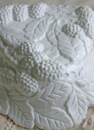Antique Westmoreland Milk Glass Bowl with Embossed Grapes & Vines Motif and Scalloped Edge. White Oval Serving Dish. Table Kitchen Decor.