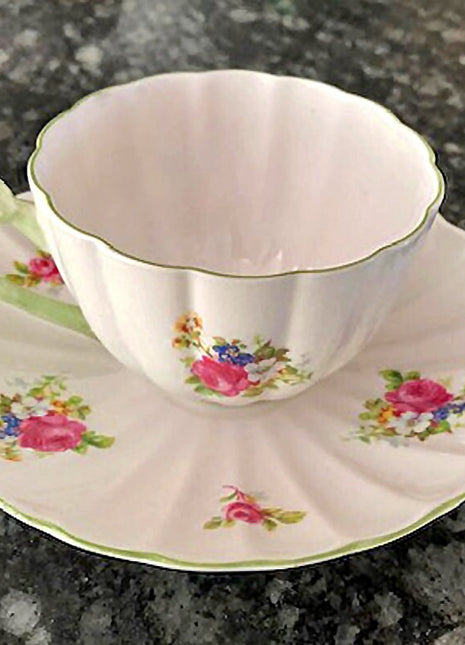 Antique Cup and Saucer by Shelley, Made in England, Number 13240.