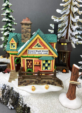 Illuminated Christmas Village Santa's Workshop by Enesco. Magical Porcelain House Toys for Good Girls & Boys. Holiday Home or Retail Decor.