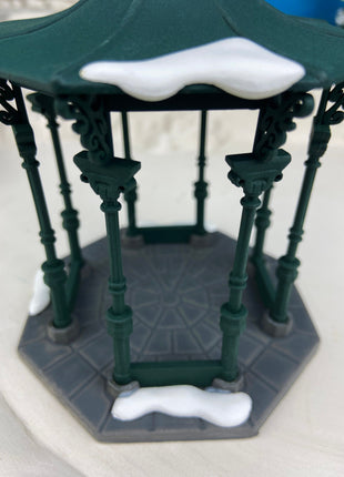Town Square Gazebo by O'Well, 1999. Christmas Village Accessories. Home Retail Seasonal Display.