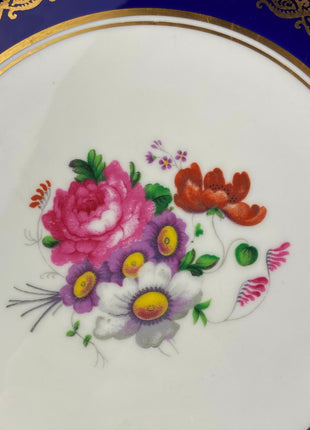 Antique Decorative or Serving Plate. Paragon, Hand Painted Cobalt Blue With Gold Serving Plate. Collectible Porcelain. Replacements.