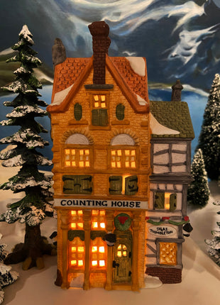 Porcelain Christmas Village Accessory. "Fezziwig's Deliveries" by Dept 56. Seasonal Decor. Collectible Gift for Him or Her.