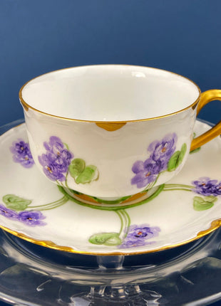 Antique Porcelain Tea Cup and Saucer Trio. Hand-Painted Roses by M&Z Austria and Rosenthal. Home Decor. Tea Hosting Essentials.