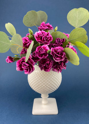 Westmoreland Milk Glass Vase or Planter. Footed Ivy Vase for Growing Ivy.