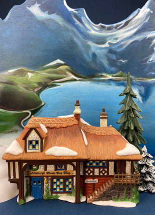 Illuminated Ashbury Inn By Dept. 56. Vintage Christmas Village Porcelain House. Dickens' Village Series. Home or Retail Decor. Kids Room.