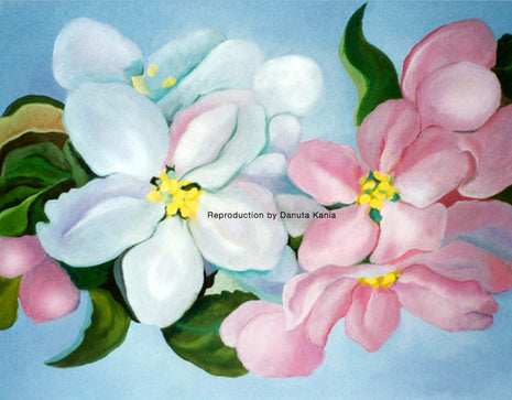 Art Print of Cherry Blossoms. Work Study of Georgia O'Keeffe's Oil Painting Painted by Danuta Kania. Home or Office Wall Decor.