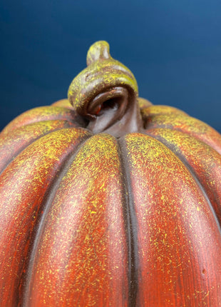 Vintage Large Ceramic Pumpkin. Fall Thanksgiving Celebration. Dining Room Table Decor. Rustic Home or Retail Display. Modern Farmhouse.
