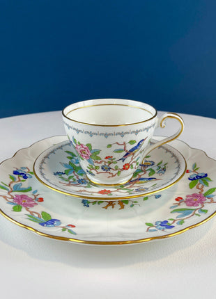 Herend Rothschild Birds Cup and Saucer. Tea, Garden Party. Modern Farmhouse. Dining Room Decor. Made in Hungary. Hosting Essentials.