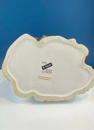 Smiling Frog Cookie Jar by Dept 56. Dapper Toad with Flowers Porcelain Storage Canister. Dining Kitchen Decor. Kids Room.