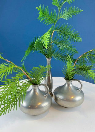 Vintage Metal Candle Holder with 4 Glass Bud Vases. Table Centerpiece. Holiday Celebration. Hostess Essentials. Gift for Him Her.